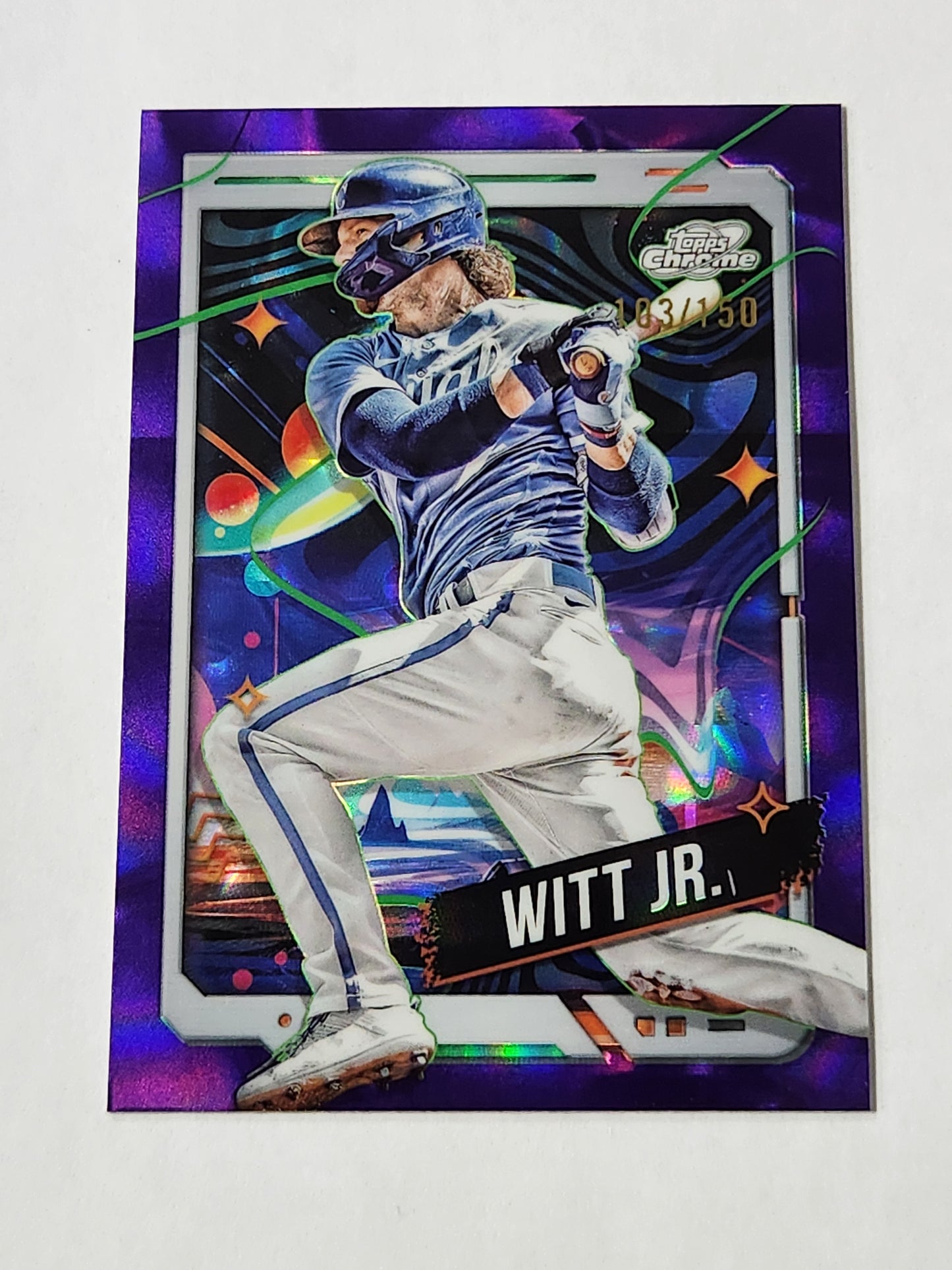 2024 Topps Chrome Cosmic Bobby Witt Jr Purple /150 No. 81