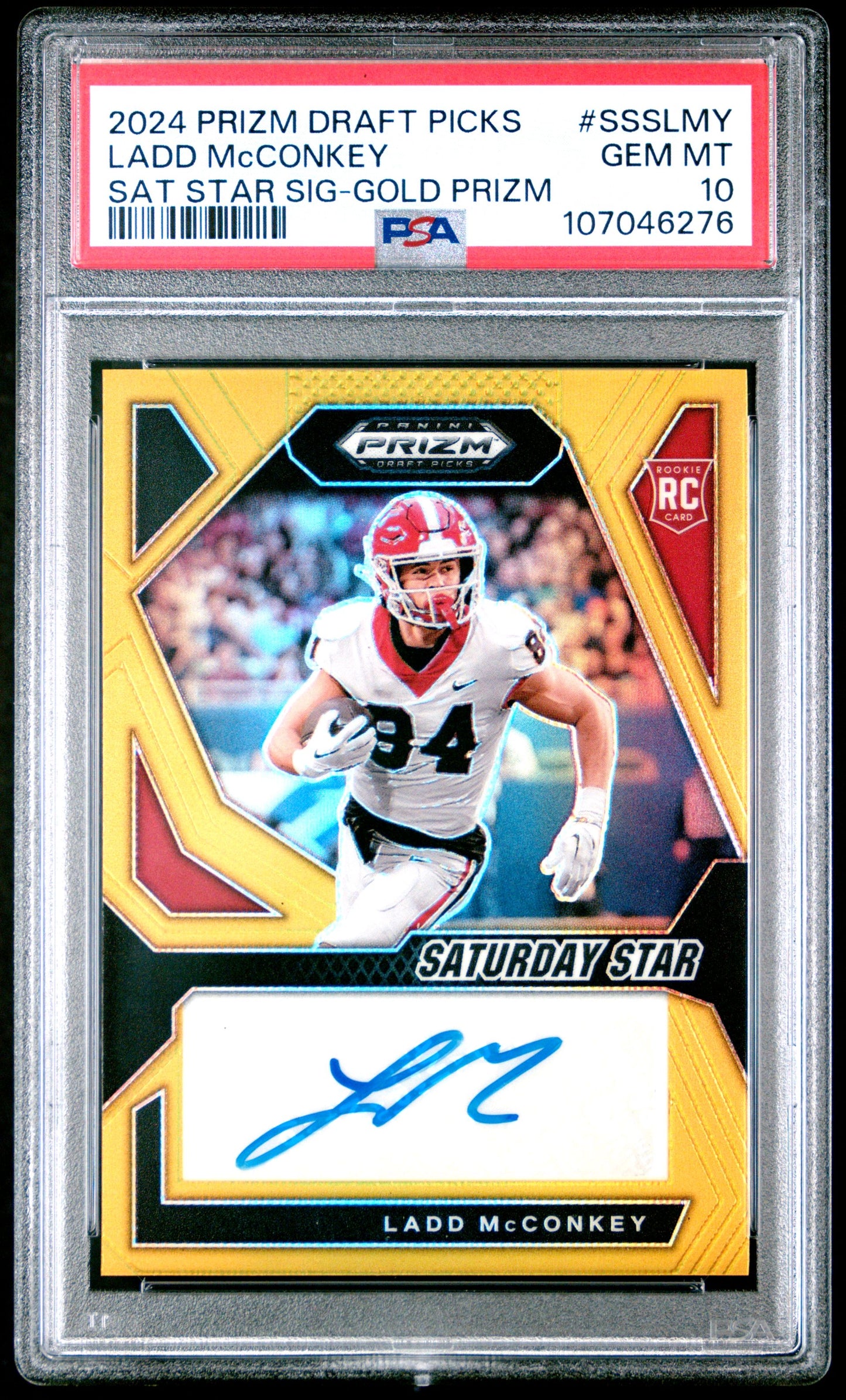 2024 PANINI PRIZM DRAFT PICKS SATURDAY STAR SIGNATURES #SSSLMY LADD MCCONKEY SAT STAR SIG-GOLD PRIZM