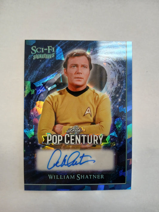 2026 Leaf Pop Century William Shatner Sci-Fi Signatures Auto Blue Ice #/5