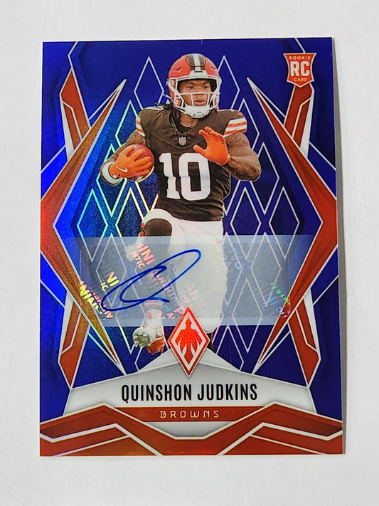 2025 Phoenix Quinshon Judkins Blue # /49 RC Rookie Browns 191