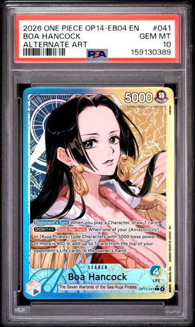 2026 ONE PIECE OP14-EB04  #041 BOA HANCOCK ALTERNATE ART PSA 10
