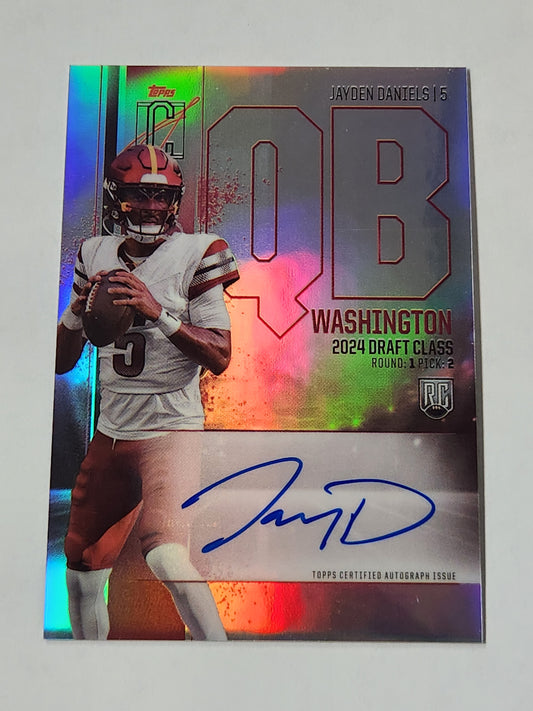 2024 Topps Signature Class Jayden Dnaiels Rookie Class Chrome Auto Variation RC-JD