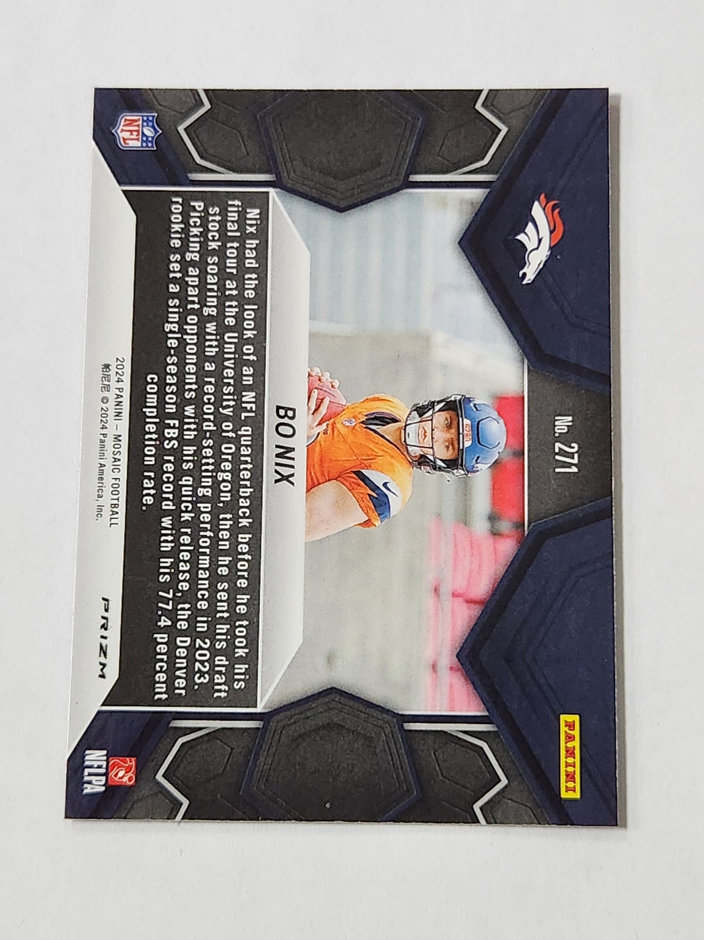 2024 Mosaic Bo Nix NFL Debut Red Mosaic Rookie