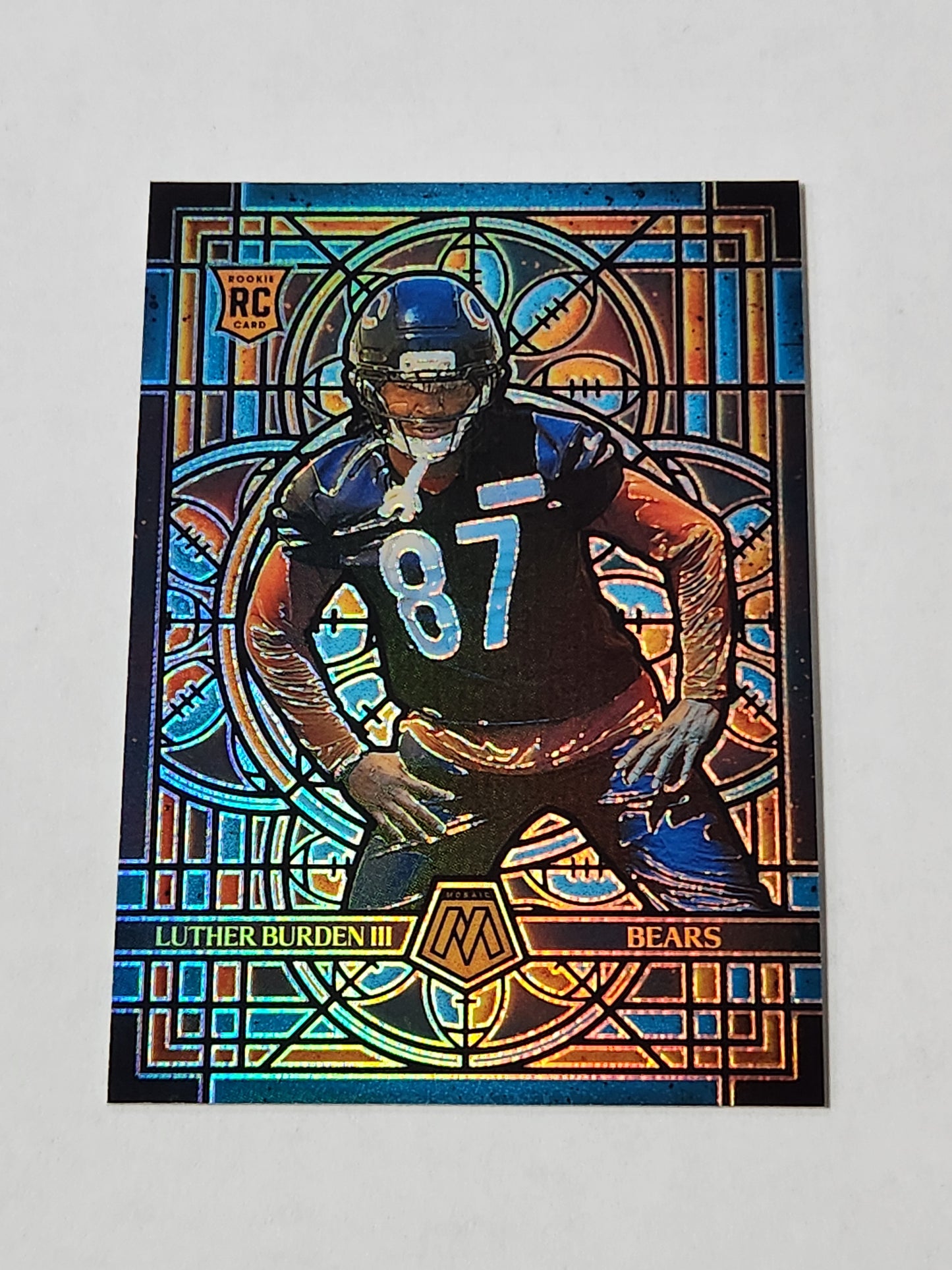 2025 Mosaic Luther Burden Stained Glass Rookie #4 Case Hit SSP Bears