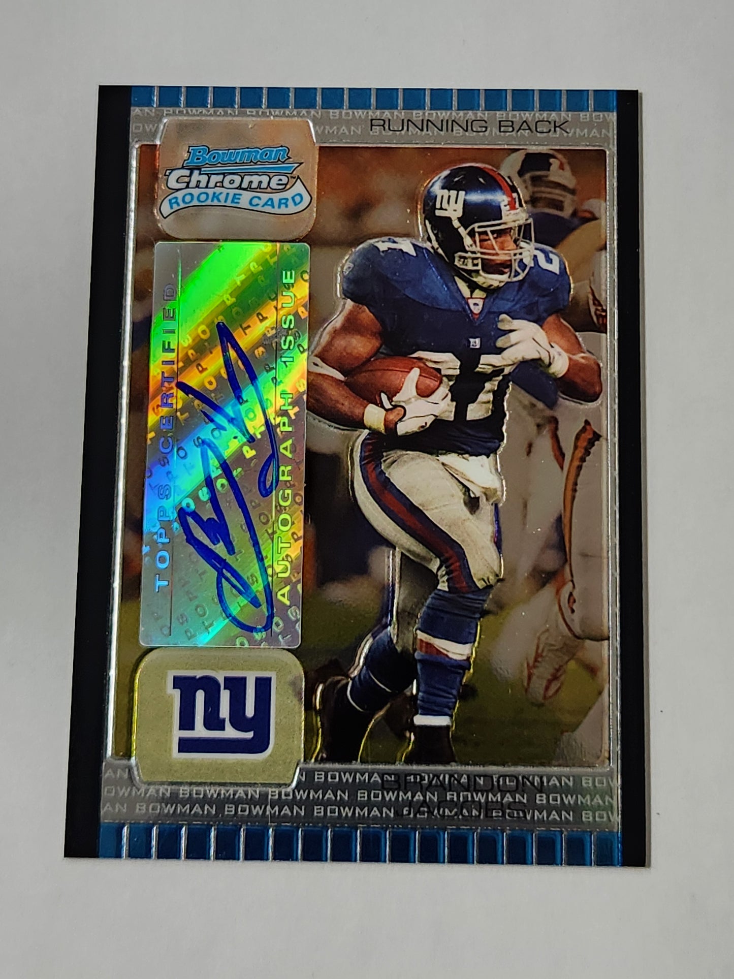 2005 Bowman Chrome Brandon Jacobs Rookie Auto