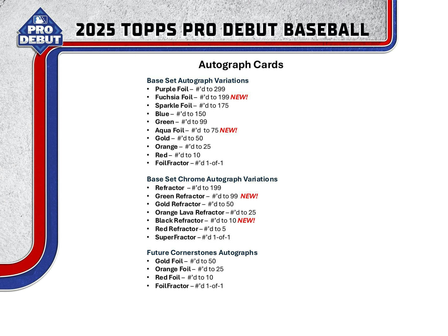 2025 Topps Pro Debut Jumbo Hobby Box