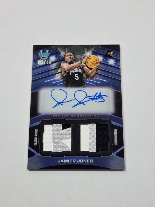 2026 Bowman Best U Jamier Jones Dual Triple Color Patch Auto Black Refractor #/10