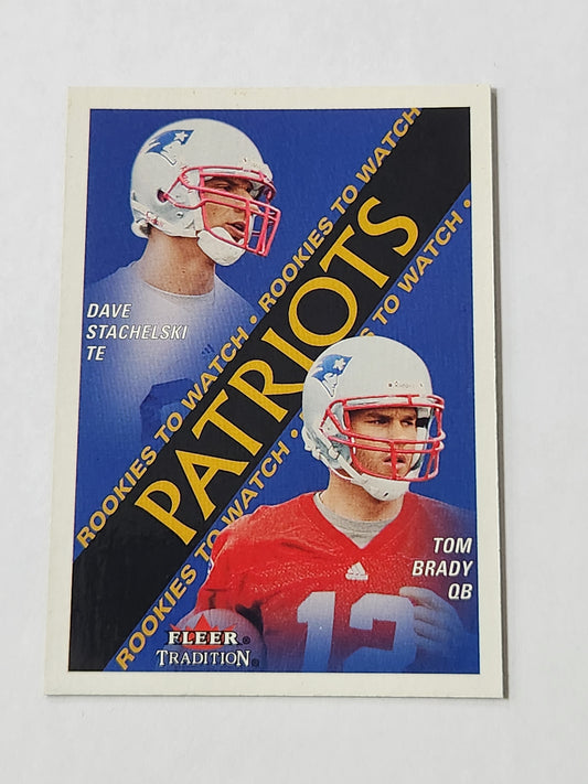 2000 Fleer Tradition Tom Brady Dave Stachelski Rookies to Watch #352