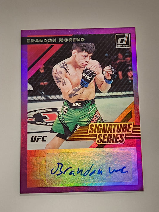2022 Donruss UFC Brandon Moreno Signature Series Purple Auto