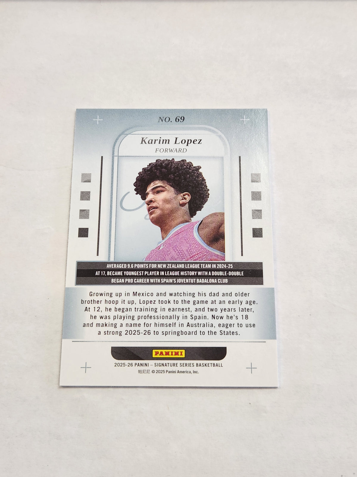 2025 Signature Series Karim Lopez Blue Foil #/49