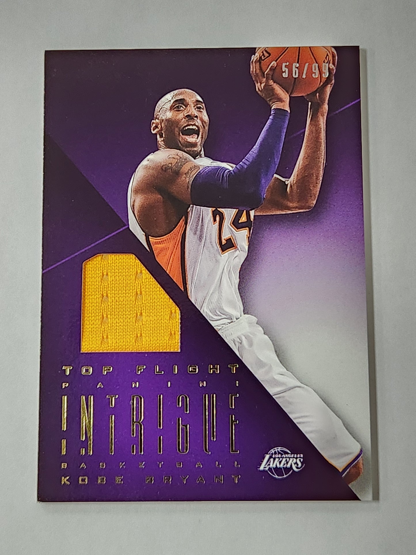 2012-13 panini Top Flight Intrigue Kobe Bryant Game Used Patch Card # /99