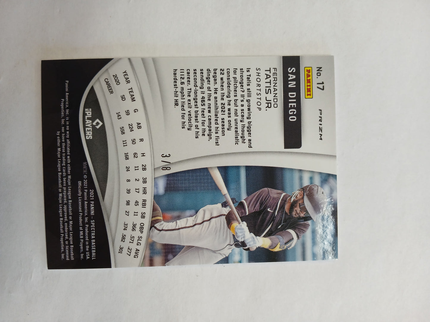 2021 Spectra Fernando Tatis Jr Neon Splatter #/8