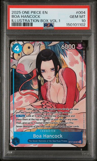 2025 ONE PIECE PROMOS #004 BOA HANCOCK ILLUSTRATION BOX VOL.1 PSA 10