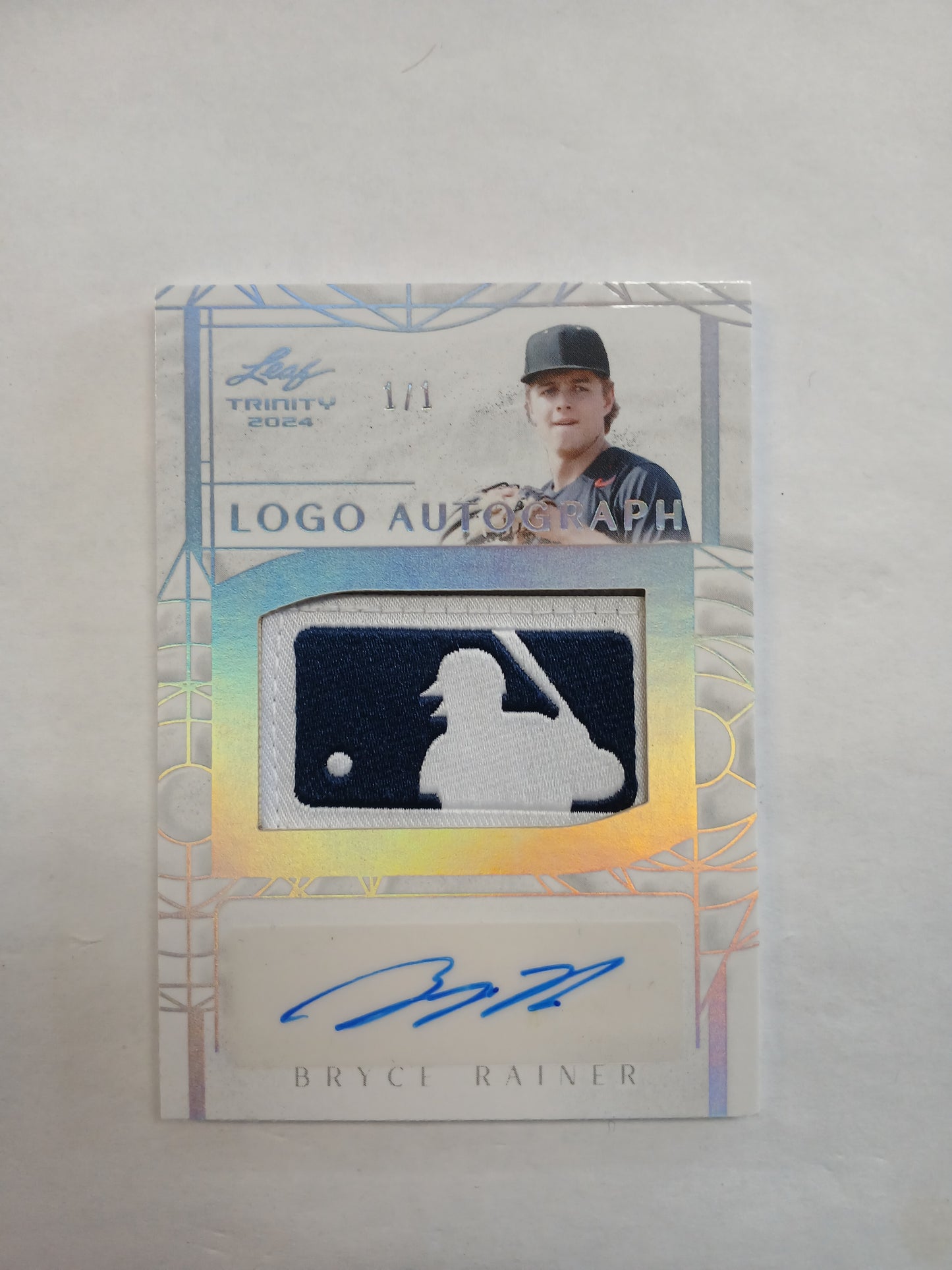 2024 Leaf Trinity Bryce Rainer MLB Logo man Patch #1/1 One of One Auto