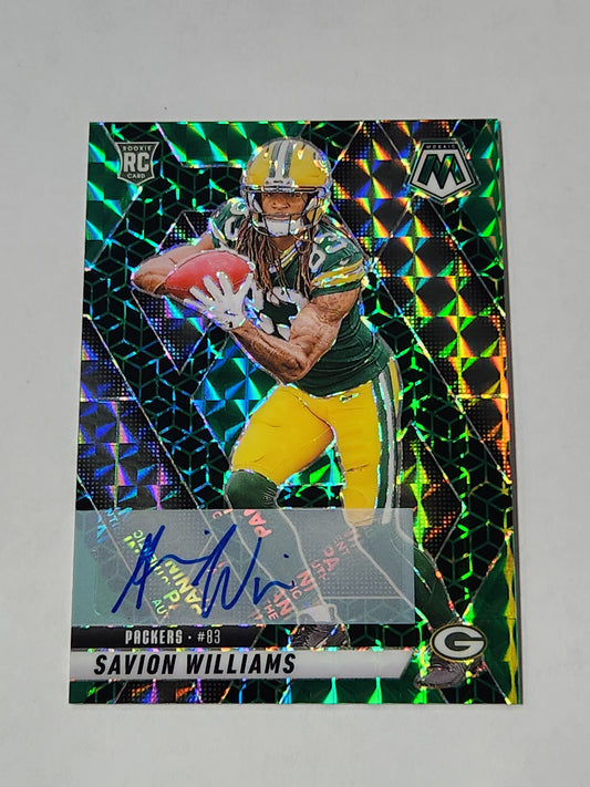 2025 Mosaic Savion Williams FOTL Rookie Auto Green Spectris # /30
