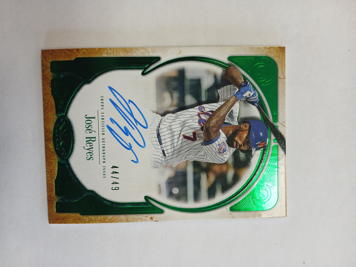 2026 Topps Tier One Jose Reyes Prim Performers On Card Auto Green Foil #/49