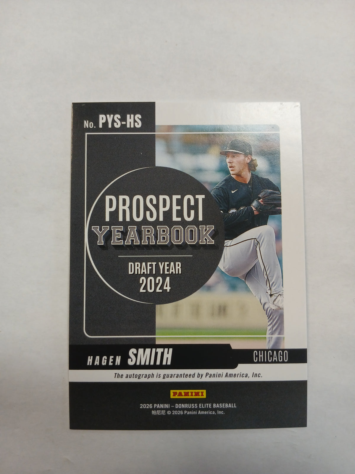2026 Elite Hagen Smith Prospect Yearbook Purple Auto #/25