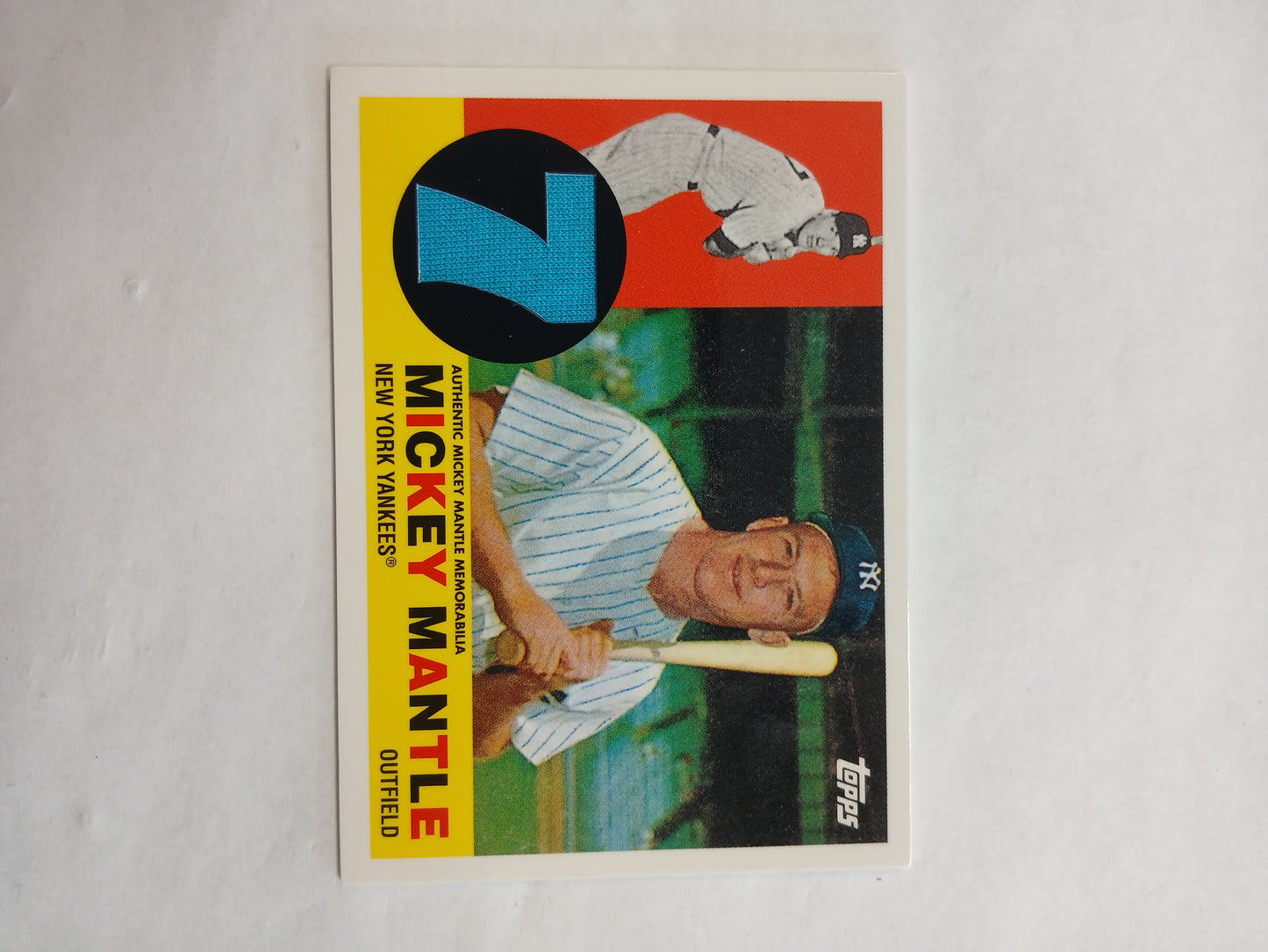 2008 Topps Mickey Mantle Relic Card MMR-60