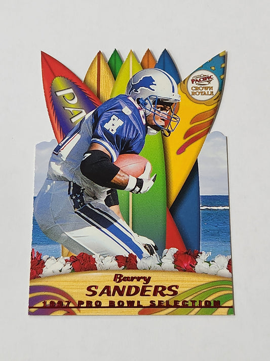1997 Pacific Collection Crown Royale Barry Sanders 1997 Pro Bowl Selection Die Cut