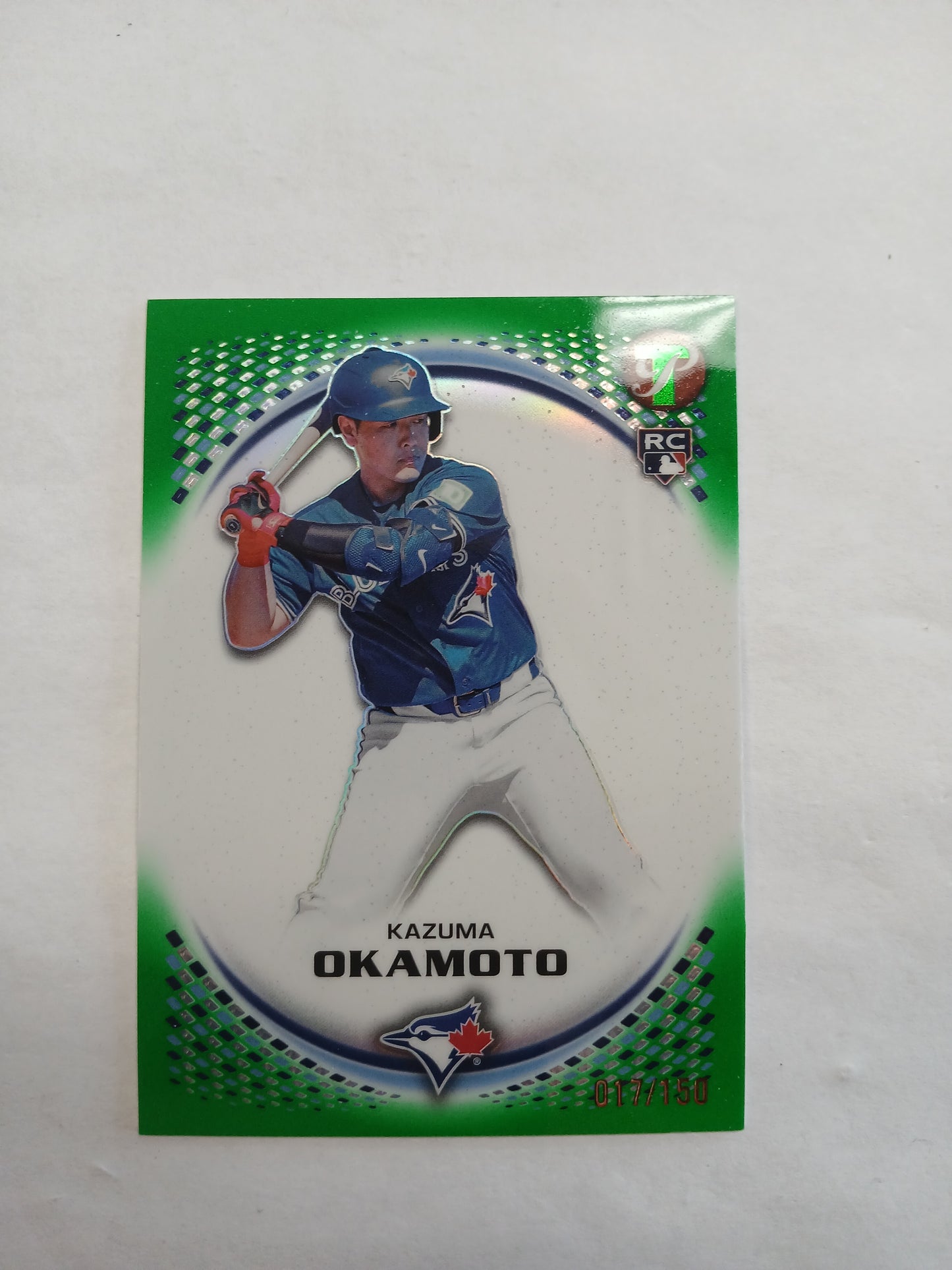 2026 Topps Pristine Kazuma Okamoto Rookie Green Refractor #/150