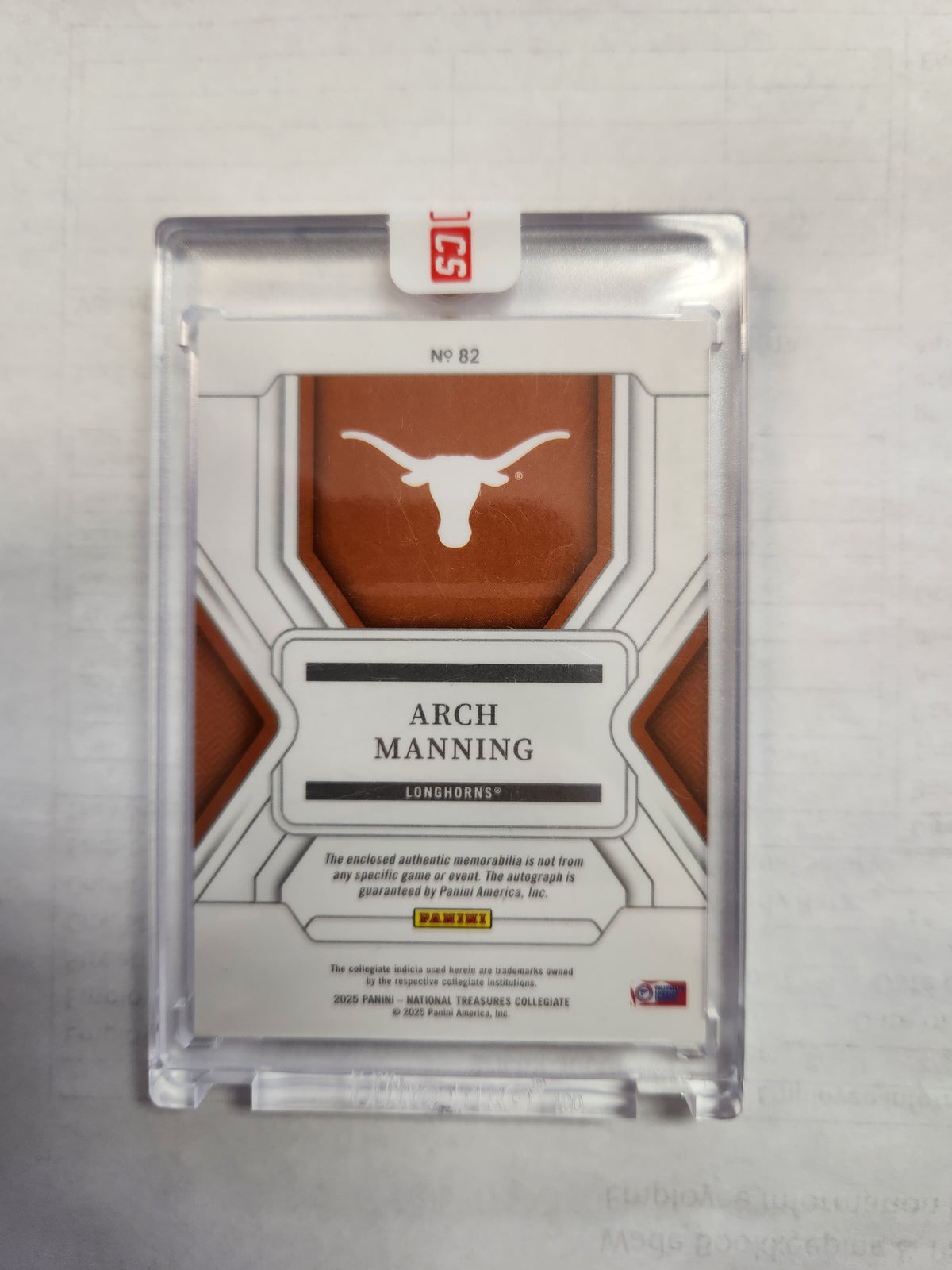 National Treasures Rated Prospect Arch Manning Blue Auto # /10 RPA SSP