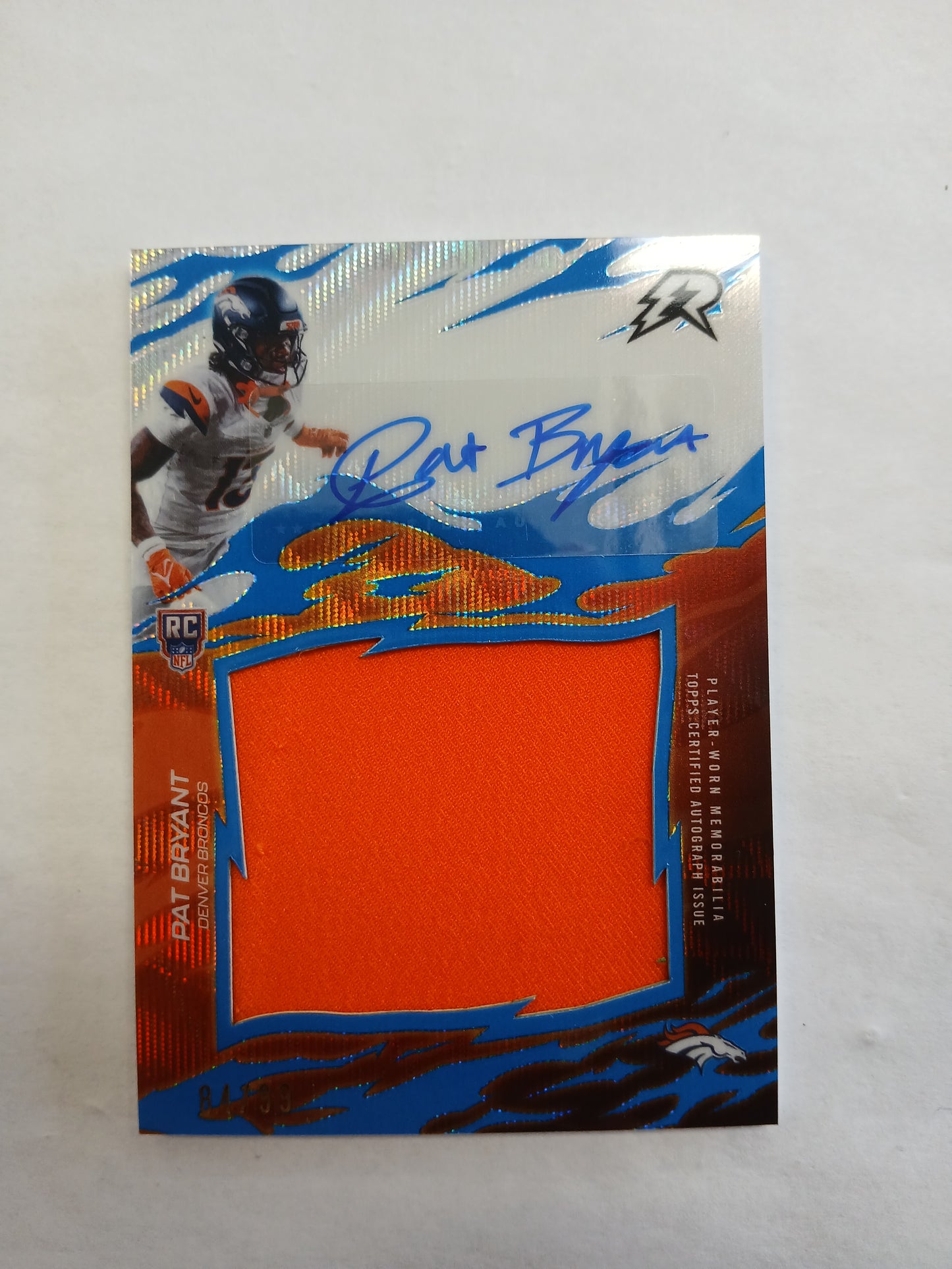 2026 Topps Resurgence Pat Bryant Rookie Patch Auto Blue Wave Refractor #/99