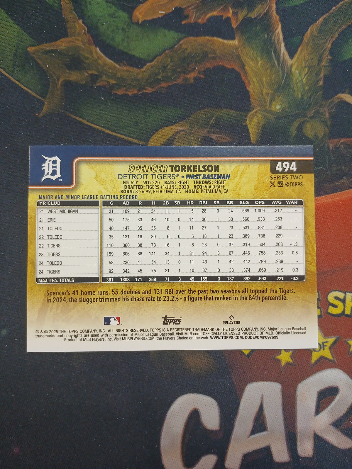 2025 Topps Spencer Torkelson Golden Mirror SSP