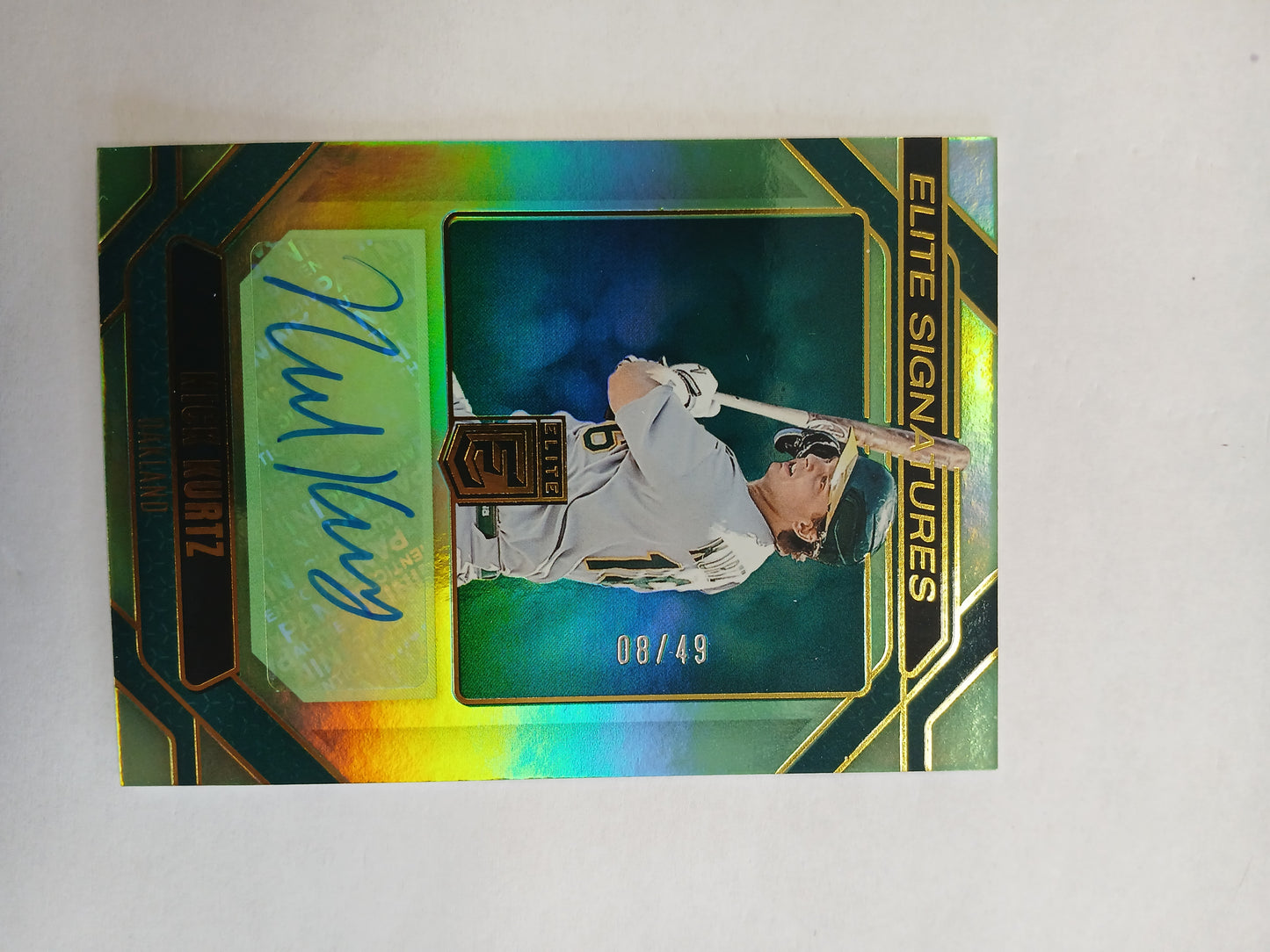 2026 Donruss Elite Nick Kurtz Elite Signatures Auto Green Color Match #/49