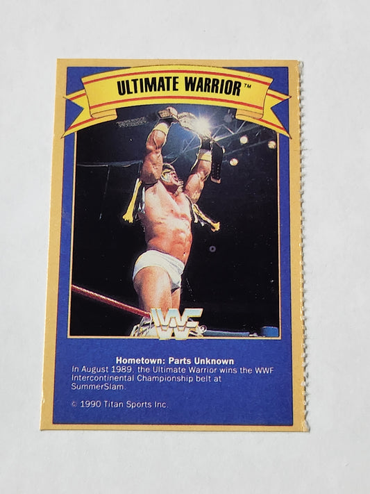 1990 Ultimate Warrior Gold Bond Ice Cream Card Wrestling WWF