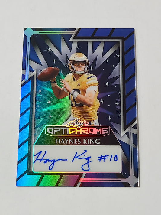 2024 Leaf Optichrome Haynes King Blue Rookie Auto with inscription #1/8