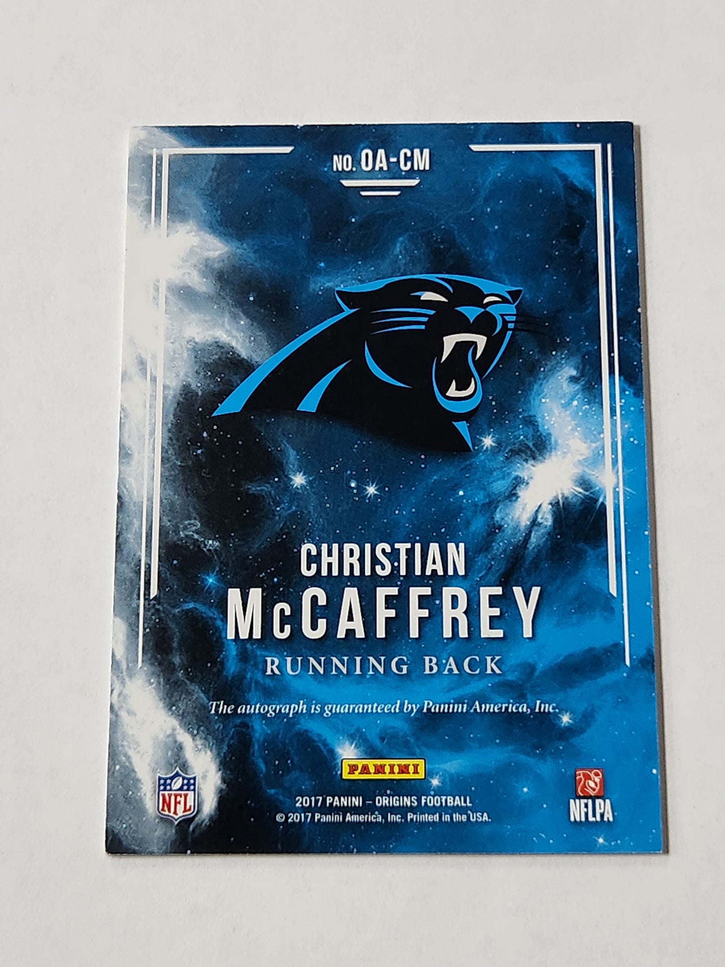 2017 Origins Christian McCaffrey Rookie On Card Silver Auto /49