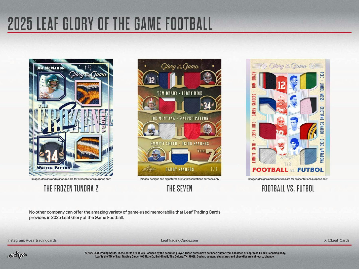 2025 Leaf Glory of the Game Football (1) Hobby Box