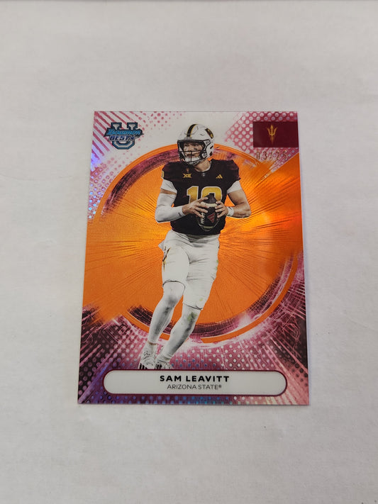 2025 Bowman Best U Sam Leavitt True Orange Refractor #/25