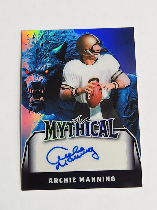 2025 Leaf Mythical Archie Manning Blue Auto One of One 1/1