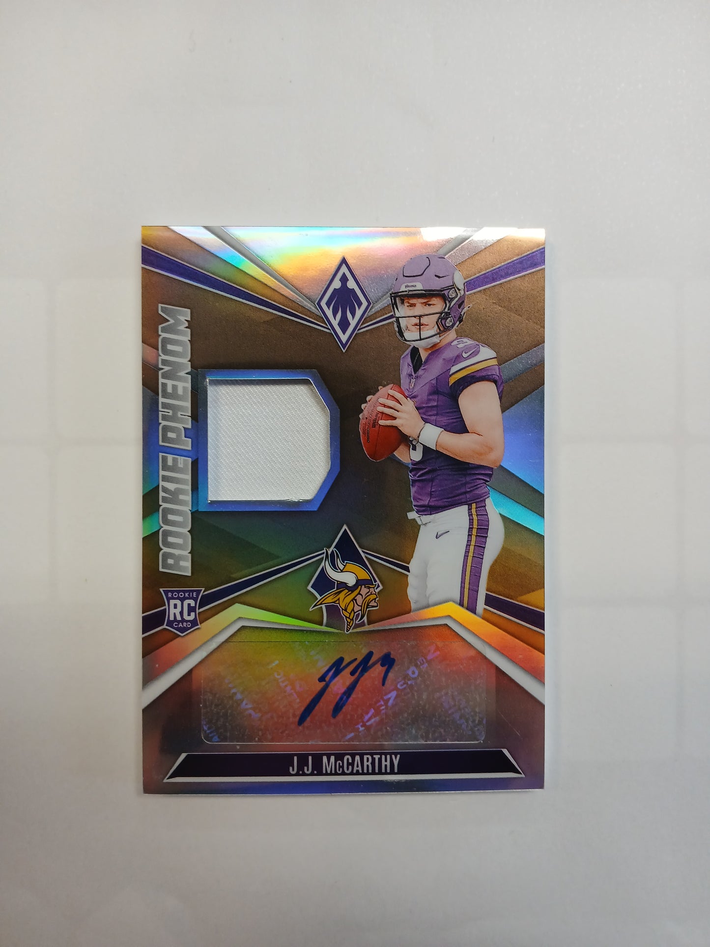 2024 Phoenix JJ McCarthy Rookie Phenom Patch Auto Bronze Prizm #33/33