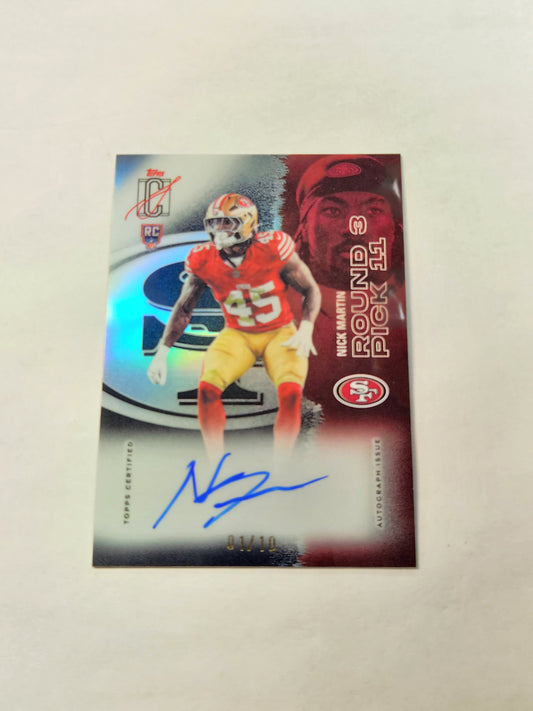 2025 Topps Signature Class Nick Martin Black Refractor On Card Auto # /10