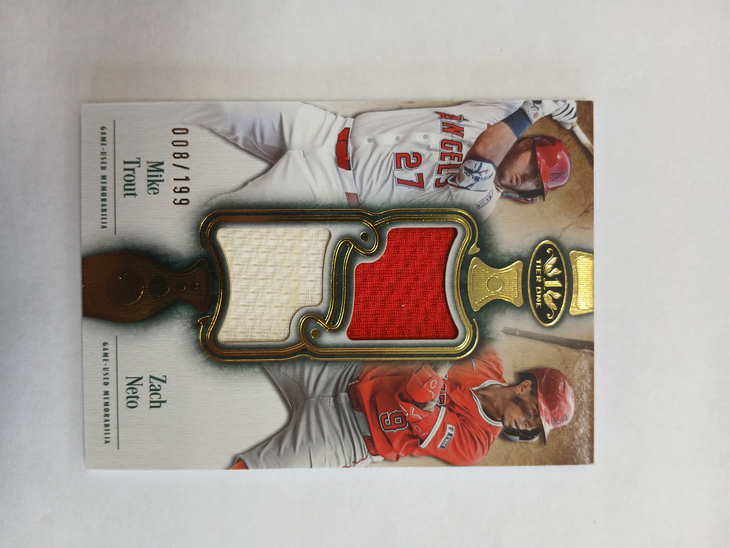2026 Topps Tier One Mike Trout Zach Neto Dual color Dual Patch #/199