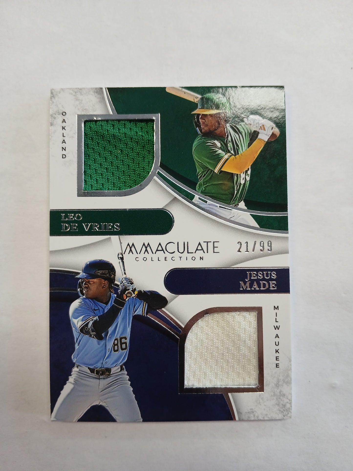 2026 Immaculate Collection Leo De Vries Jesus Made Dual Patch #/99