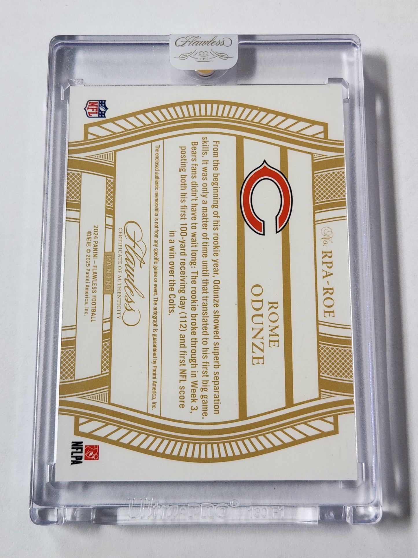 2024 Flawless Rome Odunze RPA /6 RC Auto OCA RPA-ROE