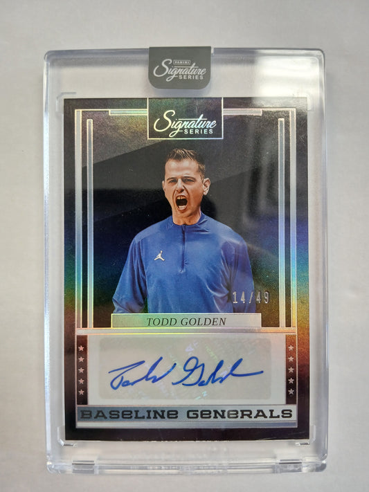2025 Signature Series Todd Golden Baseline Generals Auto #/49