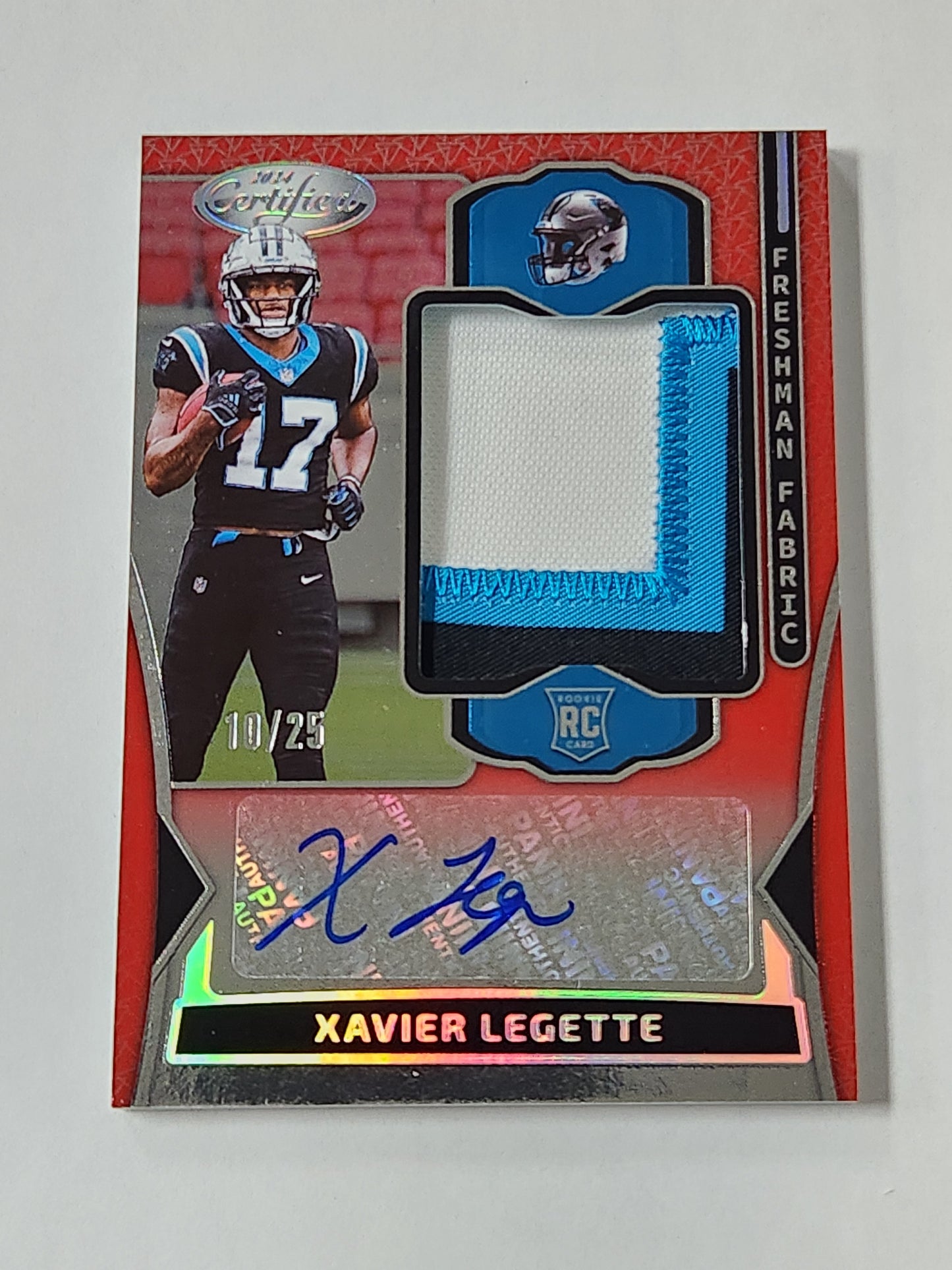 2024 Certified Xavier Legette Rookie Patch Auto /25 tri color patch