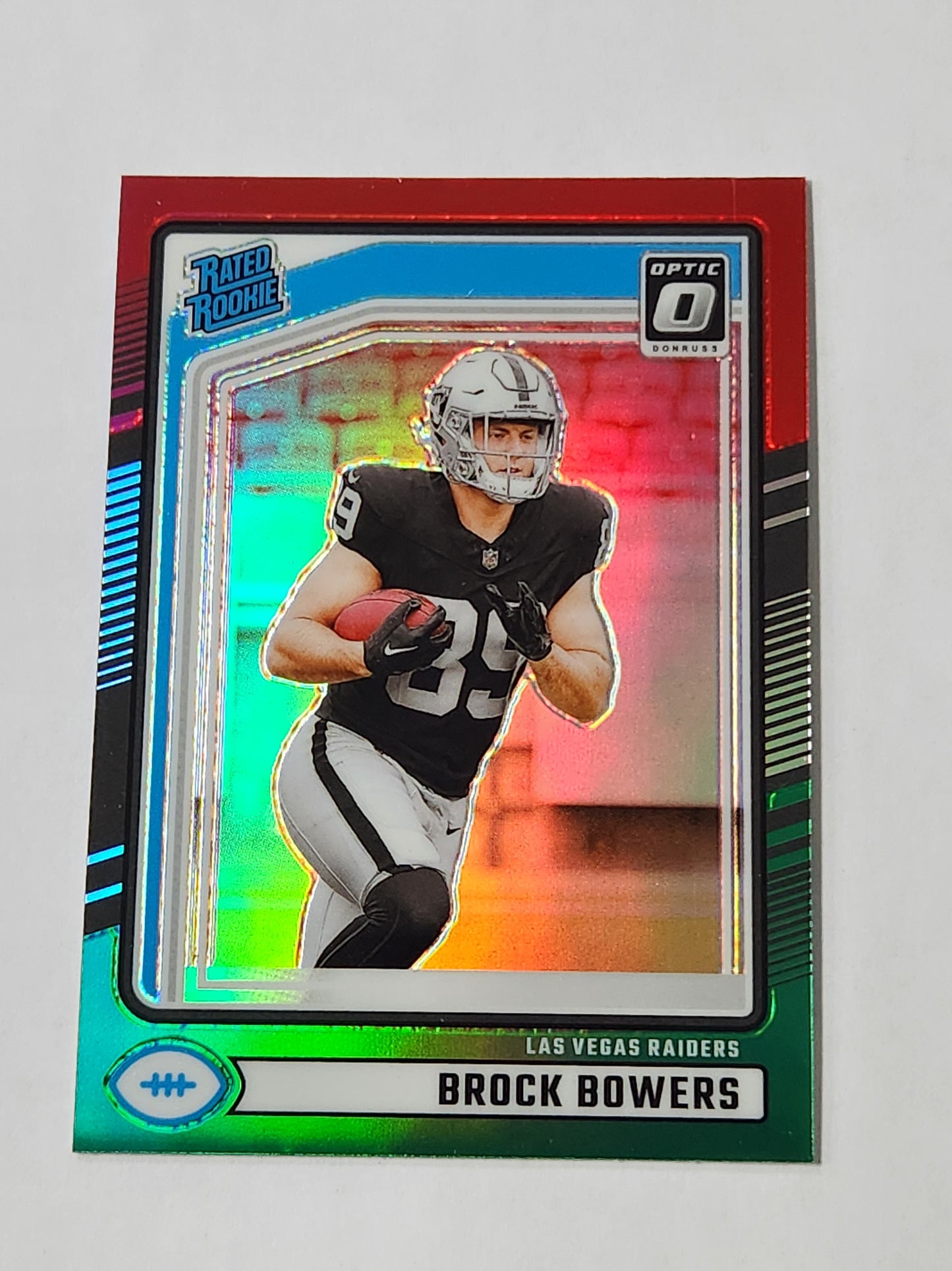 2024 Optic Brock Bowers Rated Rookie Red Green Rookie Card