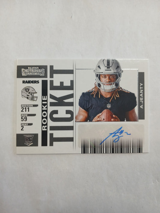 2025 Panini Contenders Ashton Jeanty Rookie Ticket Variation Auto