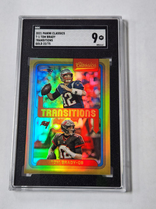 2021 Classics Tom Brady Transitions Gold /75 SGC 9