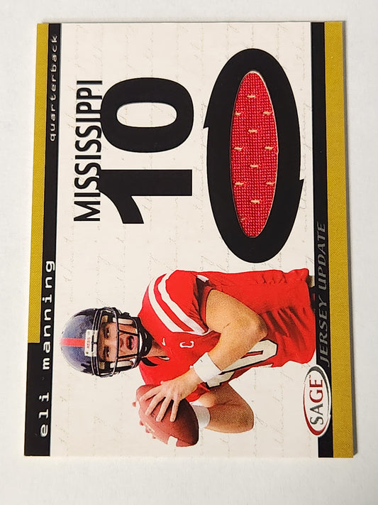 2004 Sage Eli Manning Rookie Mississippi 10 Jersey Update