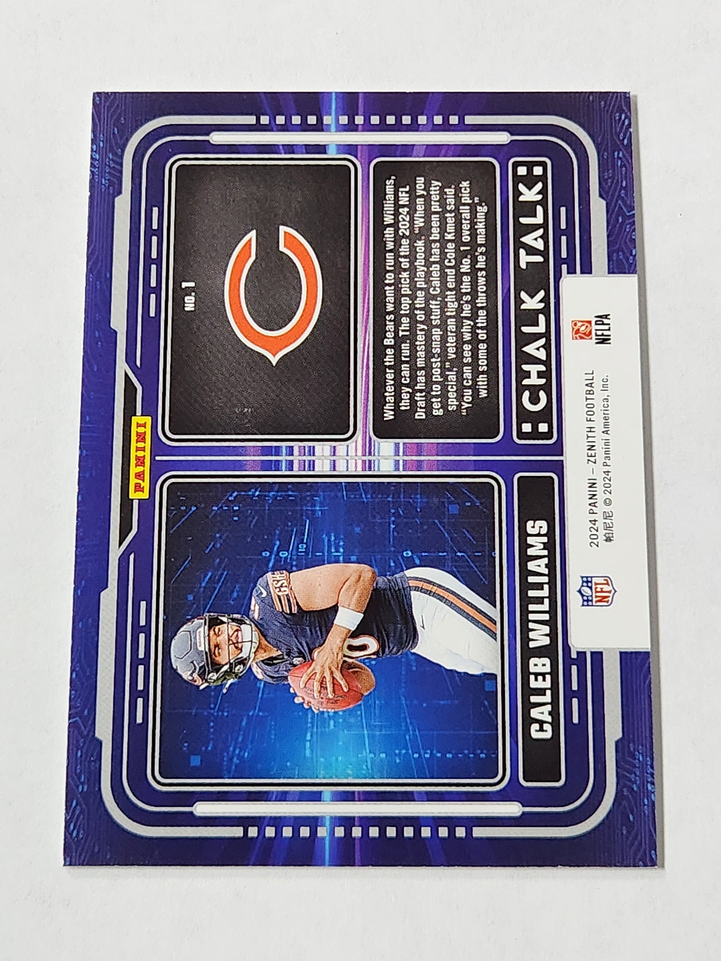 2024 Zenith Chalk Talk Caleb Williams RC # /10 #1