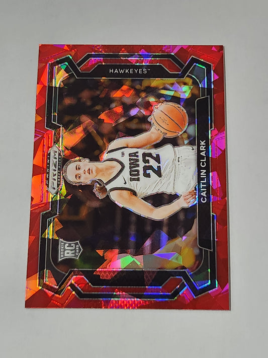 2024 Prizm Draft Picks Caitlin Clark Variation Red Ice Rookie