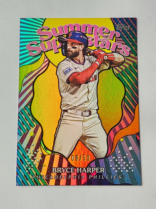 2025 Topps Gold Summer Superstars Bryce Harper # /50 SS-31