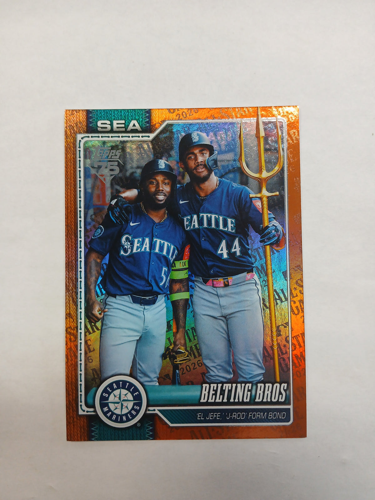 2026 Topps Seattle Mariners Belting Bros orange All Star Logo Foil Julio Rodriguez #/25