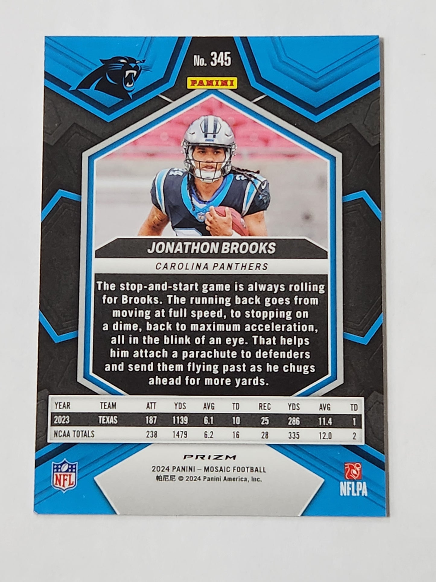 2024 Mosaic Jonathon Brooks Honeycomb Rookie SSP